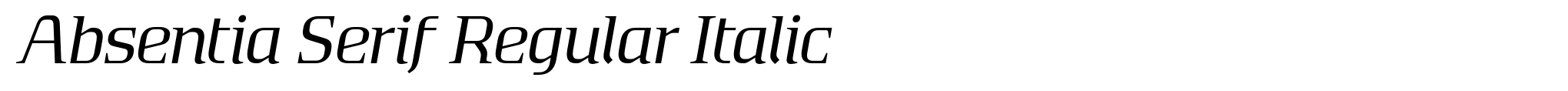 Absentia Serif Regular Italic image